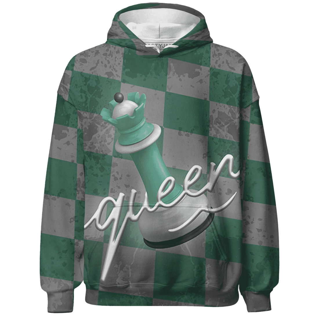 High-OG-Green-Glow-1s-Hoodie-Match-Black-Queen-3D