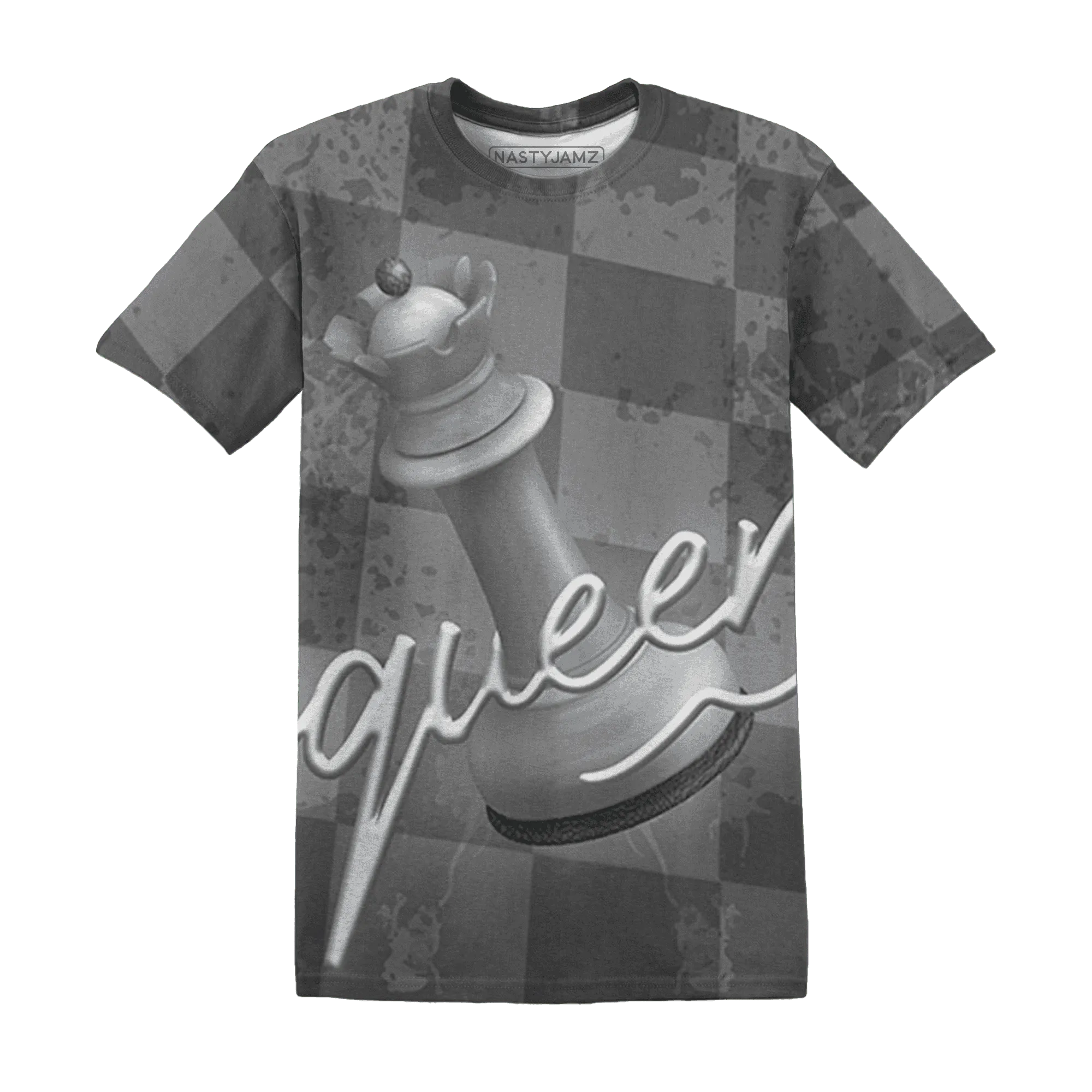 Cement-Grey-3s-T-Shirt-Match-Black-Queen-3D