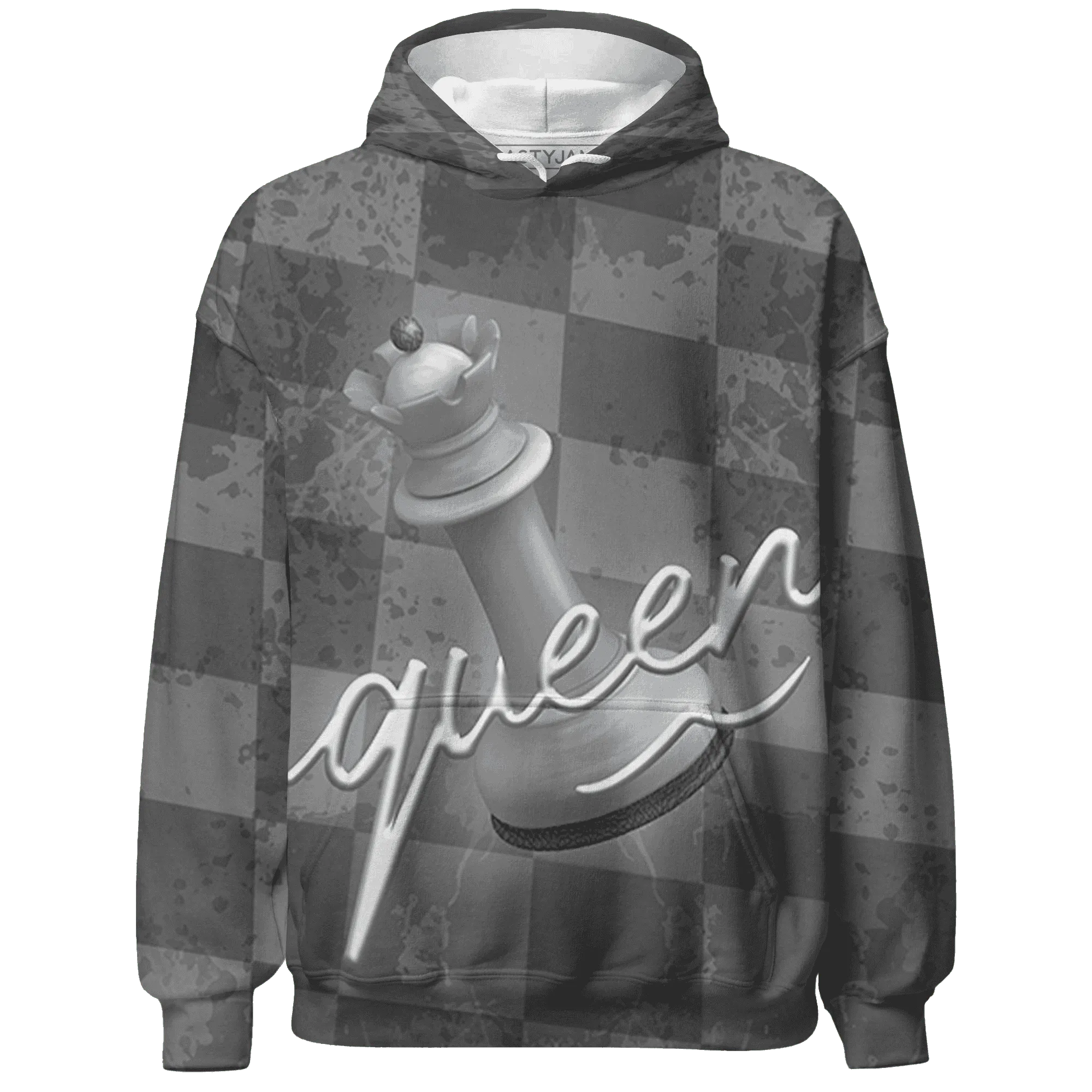 Cement-Grey-3s-Hoodie-Match-Black-Queen-3D