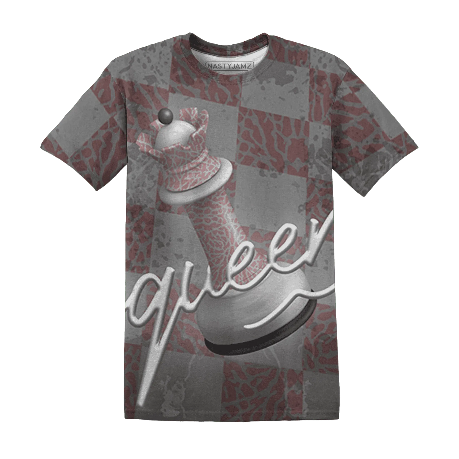 Red-Stardust-3s-T-Shirt-Match-Black-Queen-3D