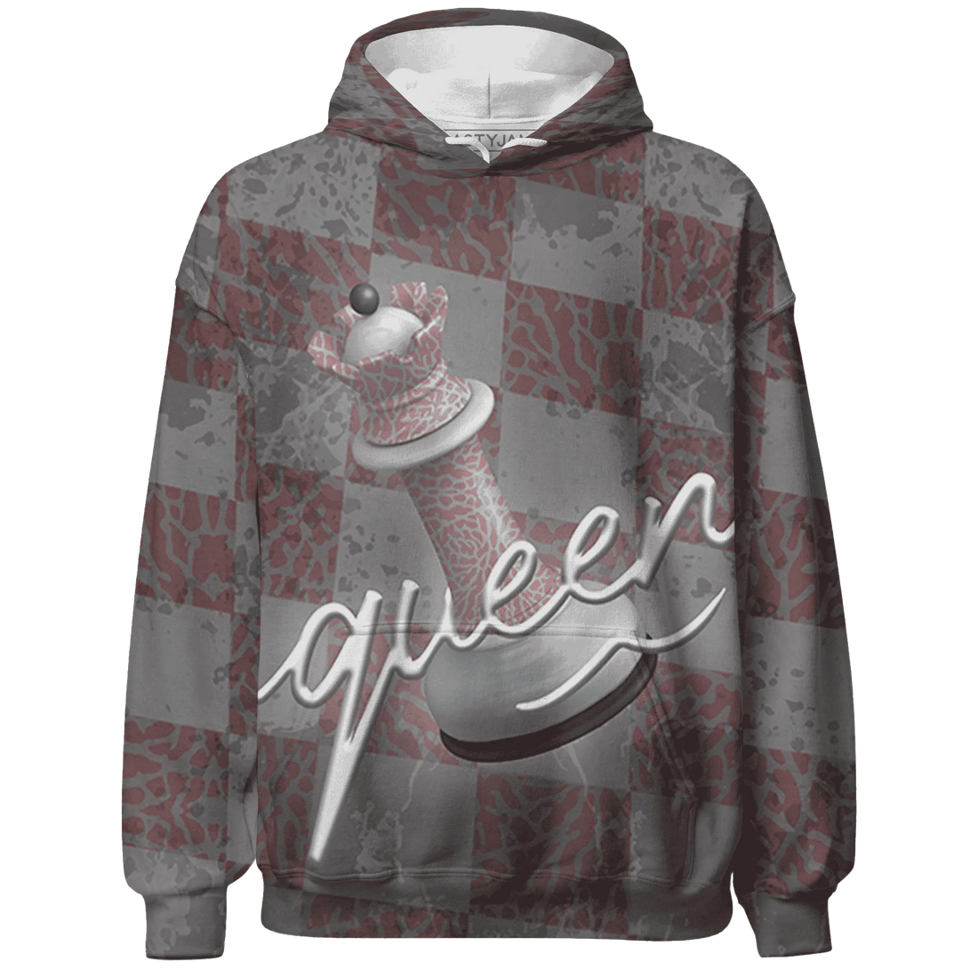 Red-Stardust-3s-Hoodie-Match-Black-Queen-3D