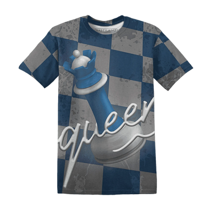 Industrial-Blue-4s-T-Shirt-Match-Black-Queen-3D