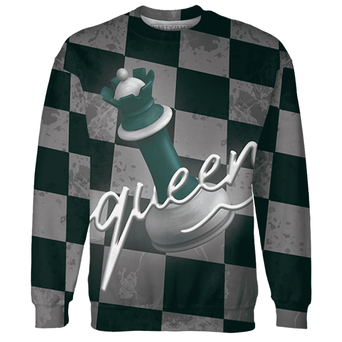 Oxidized-Green-4s-Sweatshirt-Match-Black-Queen-3D