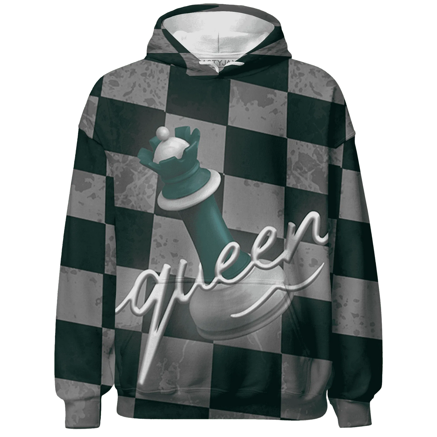 Oxidized-Green-4s-Hoodie-Match-Black-Queen-3D