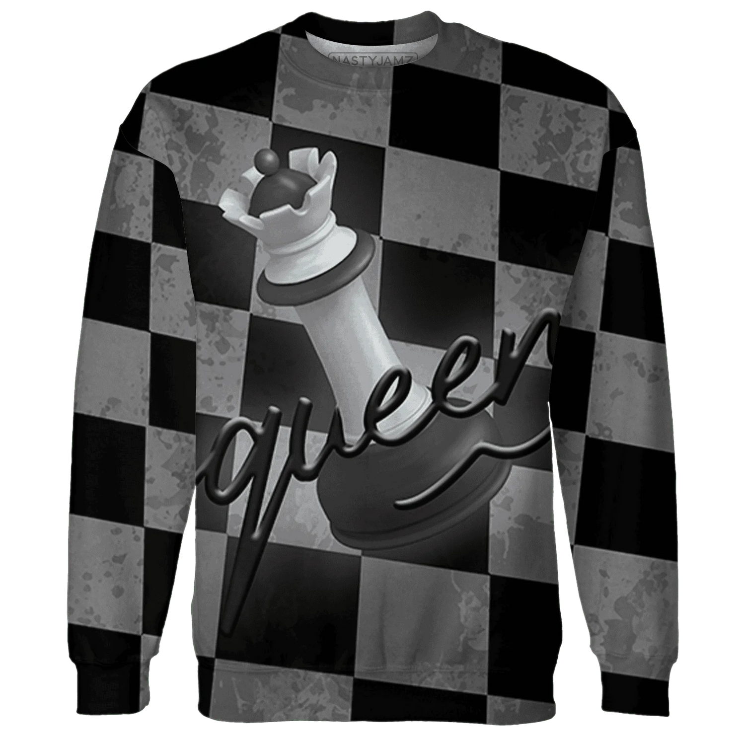 White-Thunder-4s-Sweatshirt-Match-Black-Queen-3D