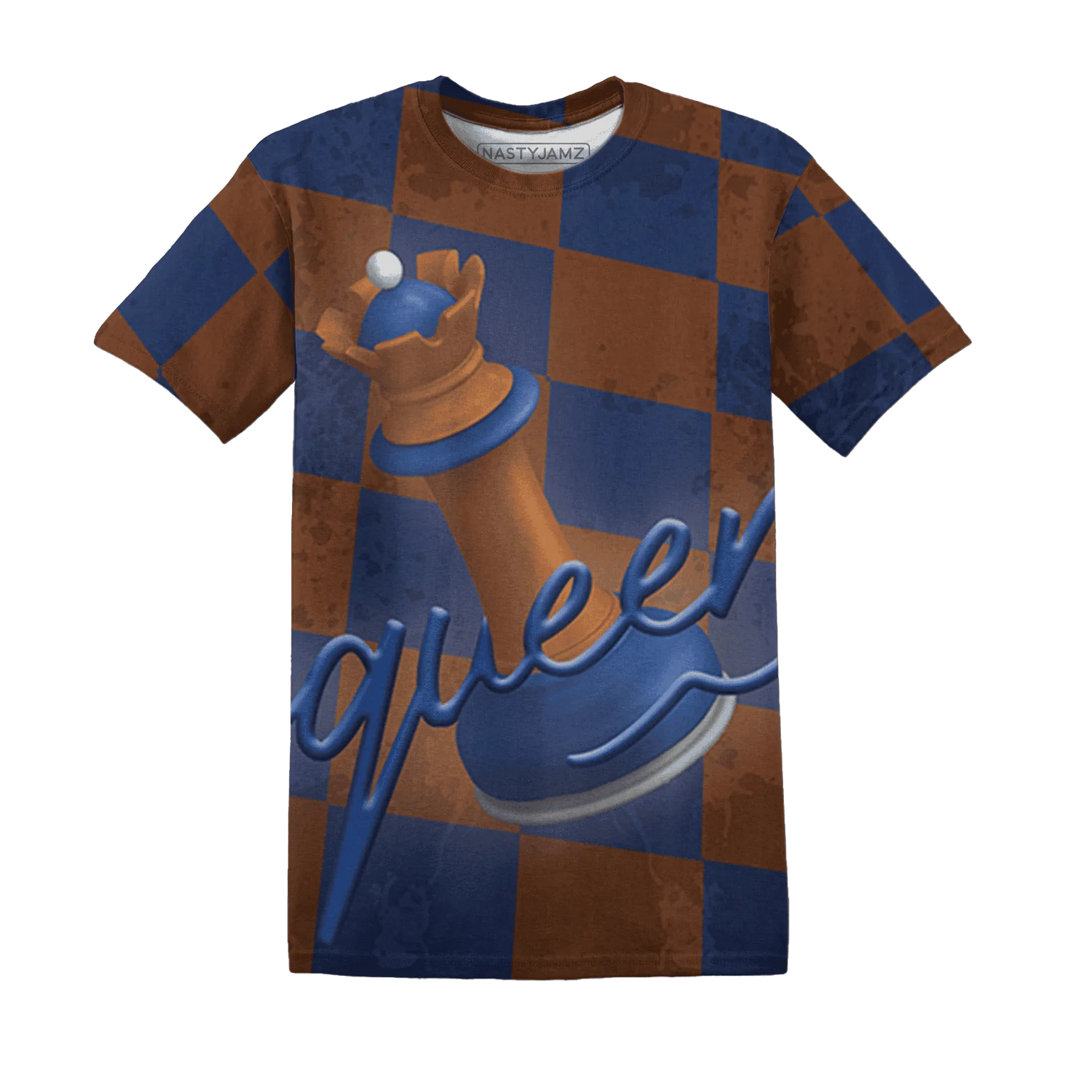 Dunk-Low-Knicks-T-Shirt-Match-Black-Queen-3D