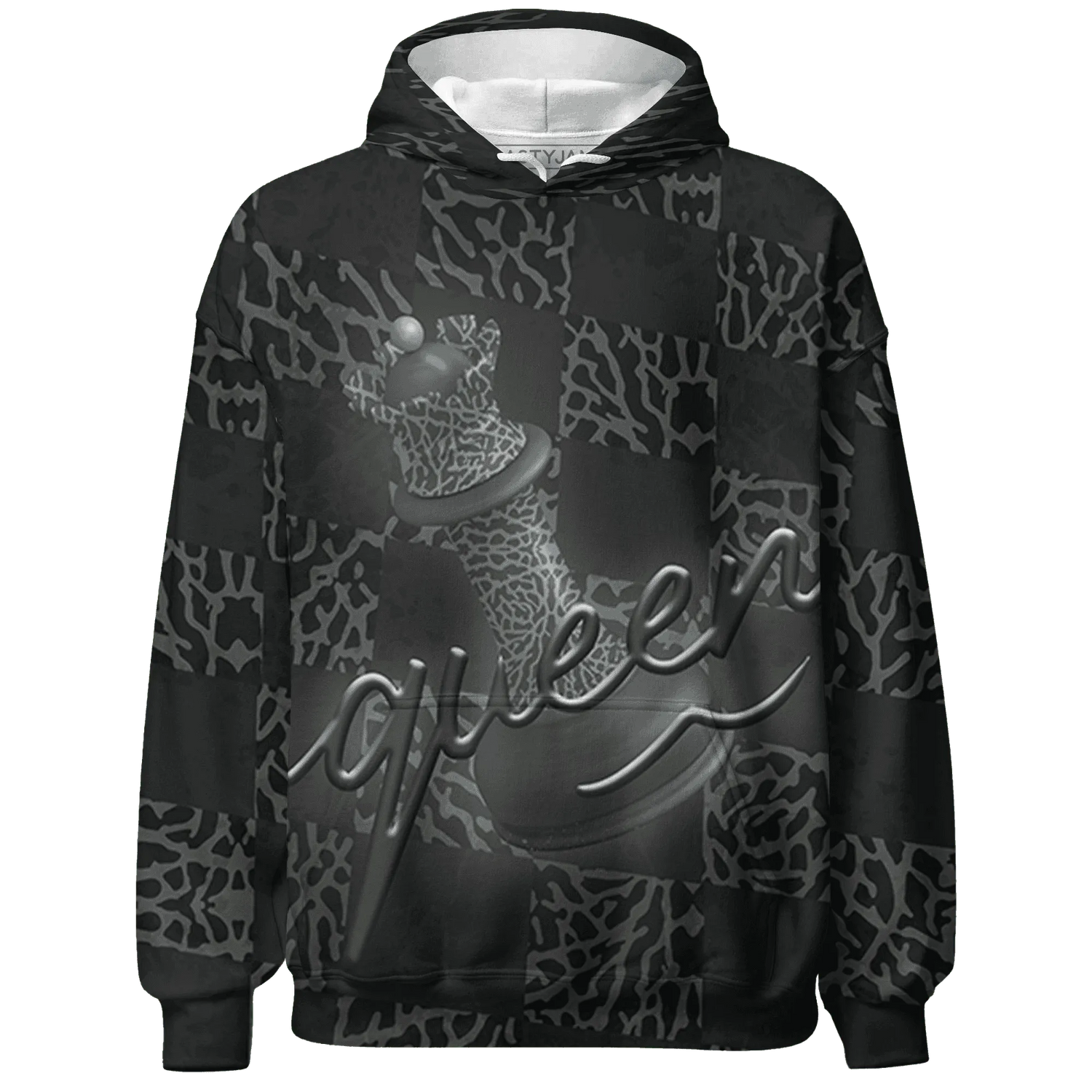 Fear-Pack-3s-Hoodie-Match-Black-Queen-3D