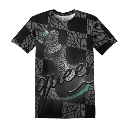 Green-Glow-3s-T-Shirt-Match-Black-Queen-3D
