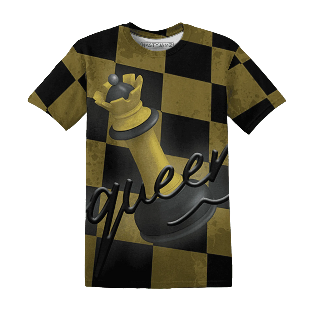 Thunder-4s-T-Shirt-Match-Black-Queen-3D