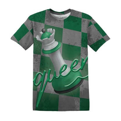 Lucky-Green-5s-T-Shirt-Match-Black-Queen-3D