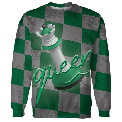 Lucky-Green-5s-Sweatshirt-Match-Black-Queen-3D