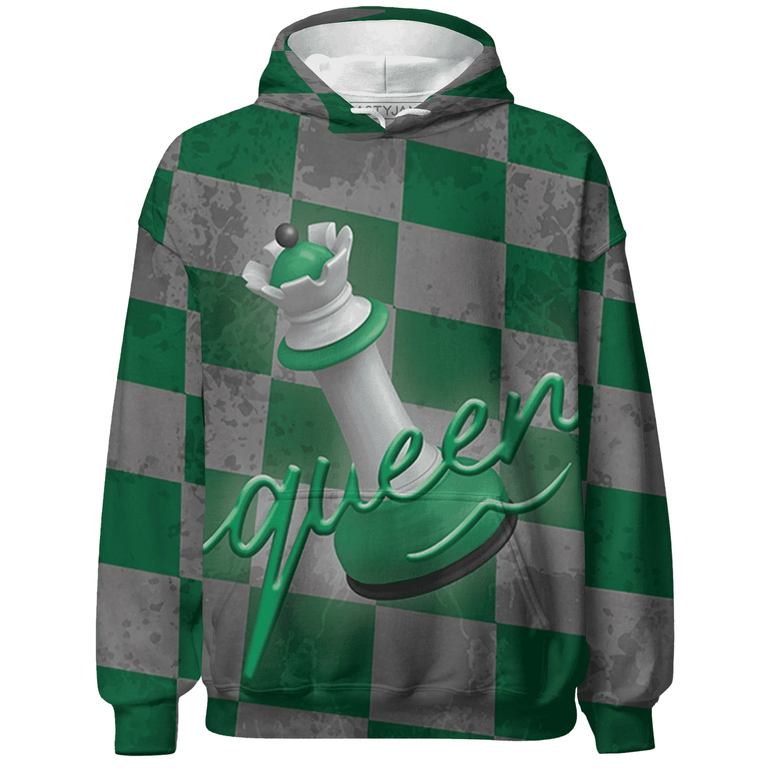Lucky-Green-5s-Hoodie-Match-Black-Queen-3D