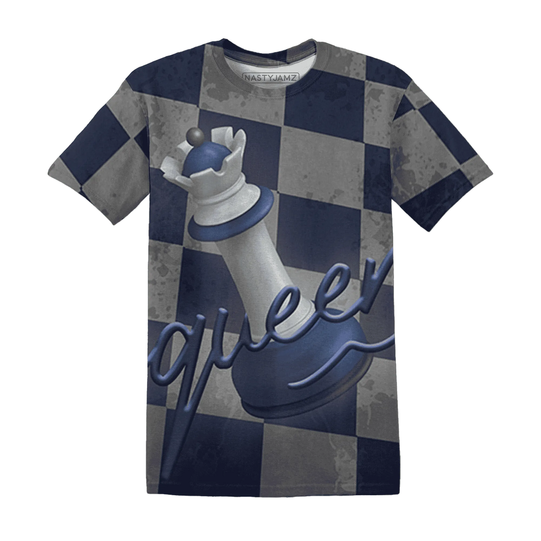 Midnight-Navy-5s-T-Shirt-Match-Black-Queen-3D