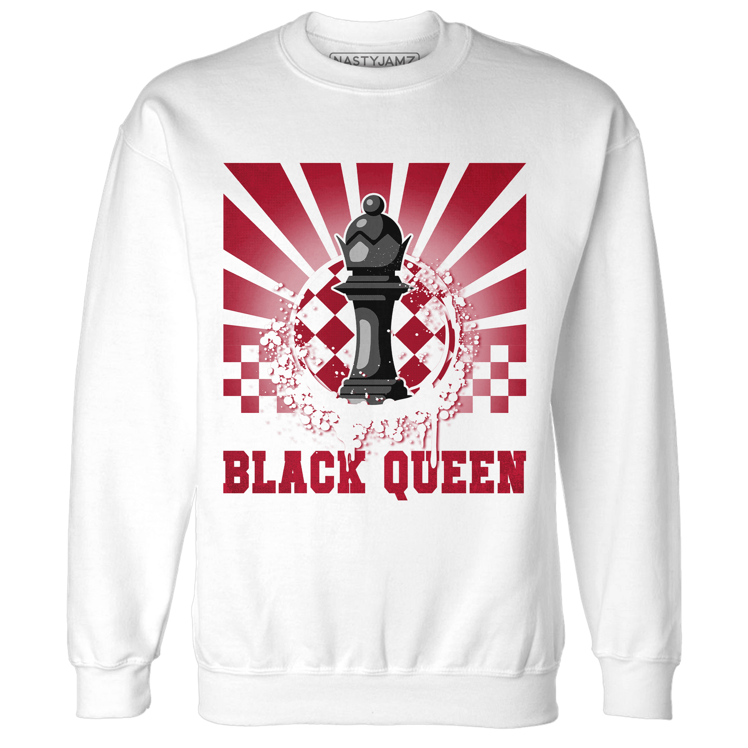 Retro Red Taxi 12s Sweatshirt Match Black Queen Collection - NastyJamz