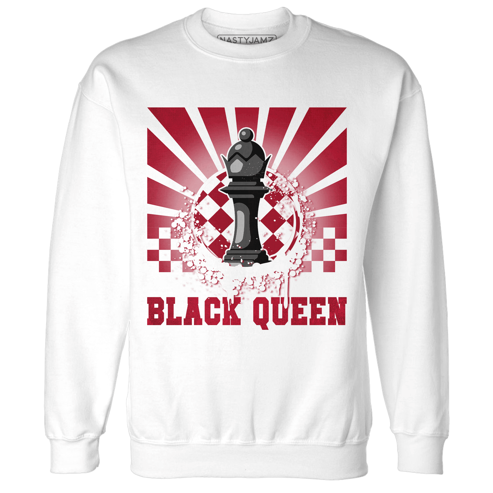 Retro Red Taxi 12s Sweatshirt Match Black Queen Collection - NastyJamz