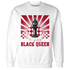 Retro Red Taxi 12s Sweatshirt Match Black Queen Collection - NastyJamz