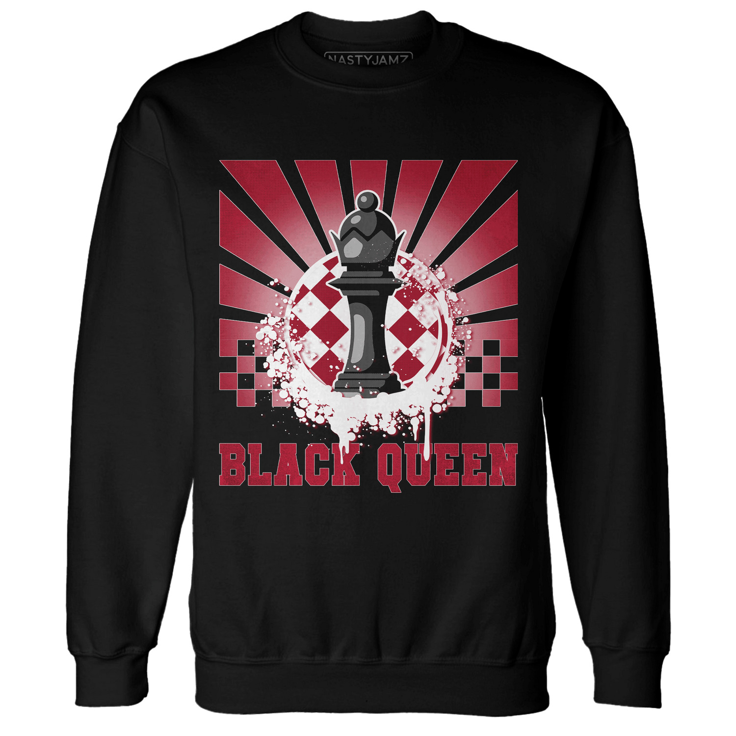 Retro Red Taxi 12s Sweatshirt Match Black Queen Collection - NastyJamz