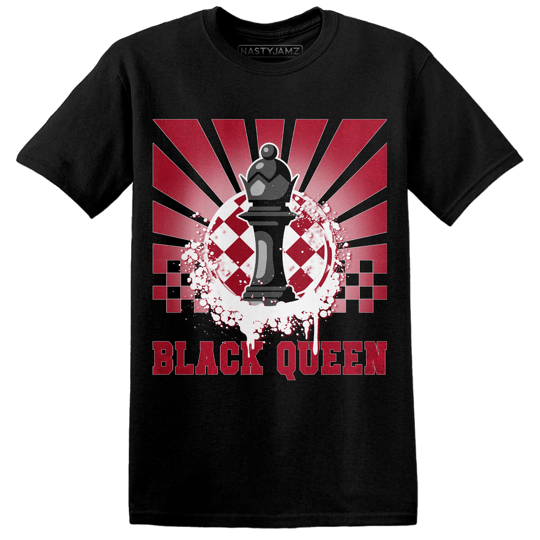Retro Red Taxi 12s T Shirt Match Black Queen Collection - NastyJamz