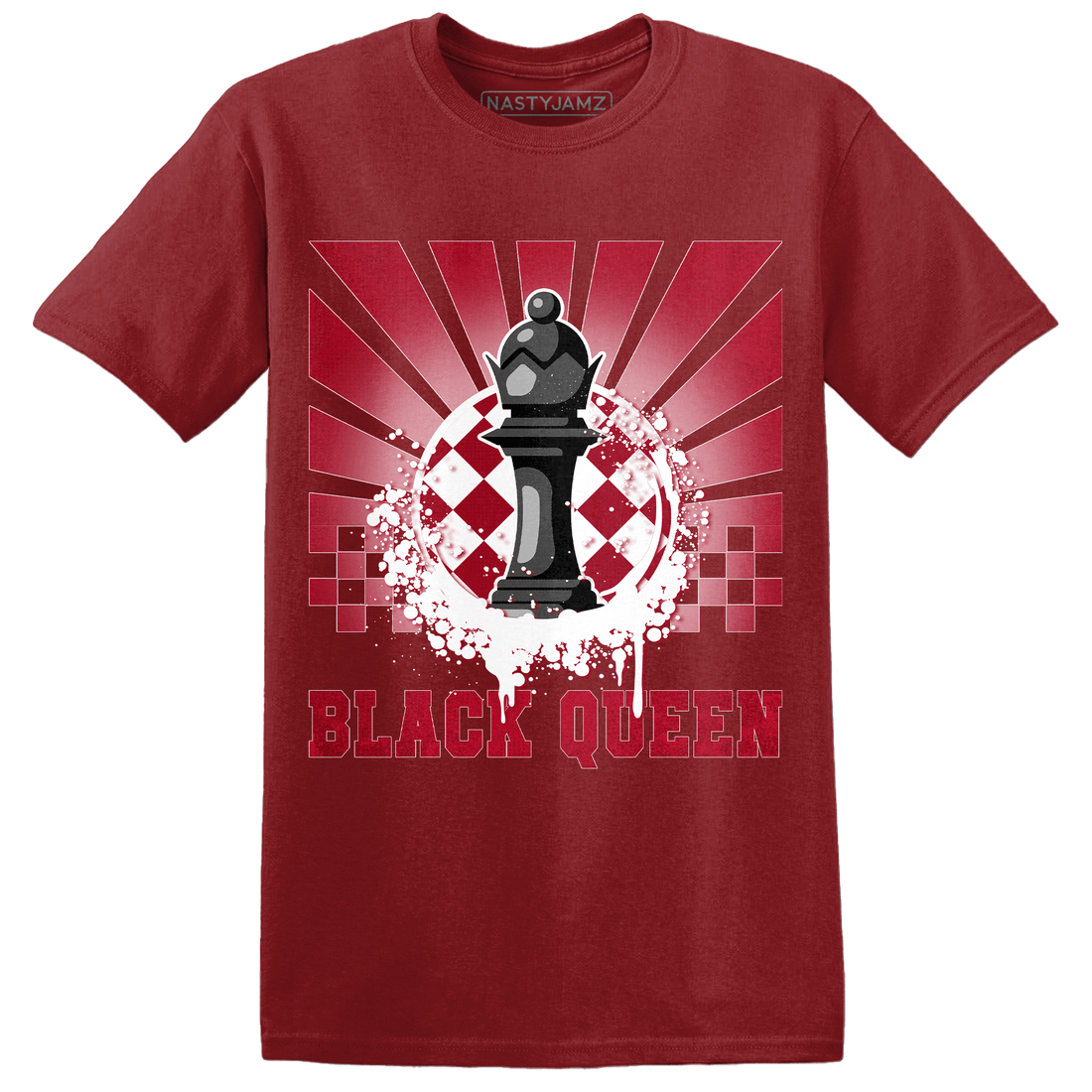 Retro Red Taxi 12s T Shirt Match Black Queen Collection - NastyJamz