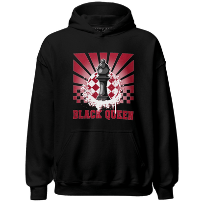 Retro Red Taxi 12s Hoodie Match Black Queen Collection - NastyJamz
