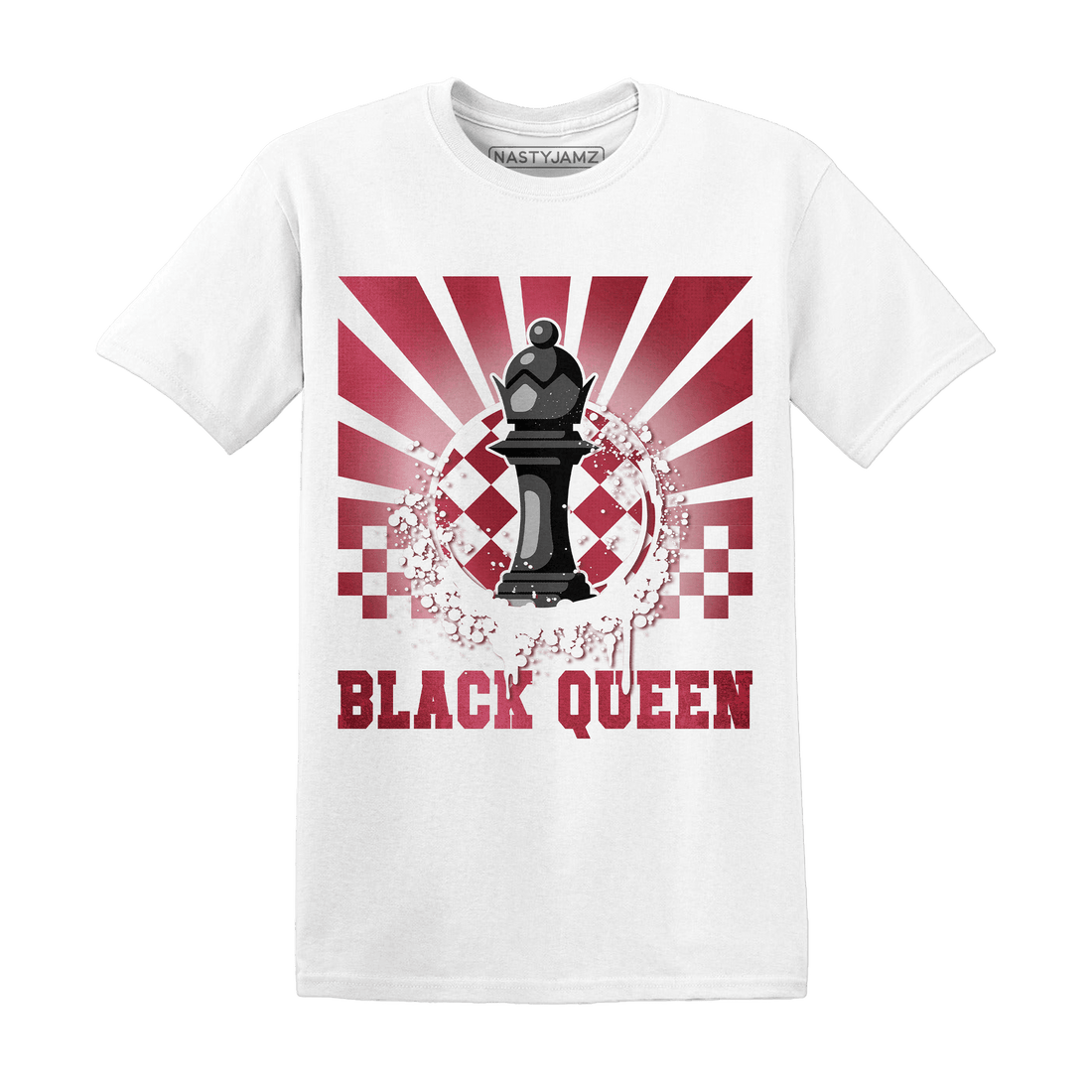 High 85 Metallic Burgundy 1s T Shirt Match Black Queen Collection - NastyJamz