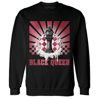 High 85 Metallic Burgundy 1s Sweatshirt Match Black Queen Collection - NastyJamz