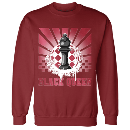 High 85 Metallic Burgundy 1s Sweatshirt Match Black Queen Collection - NastyJamz