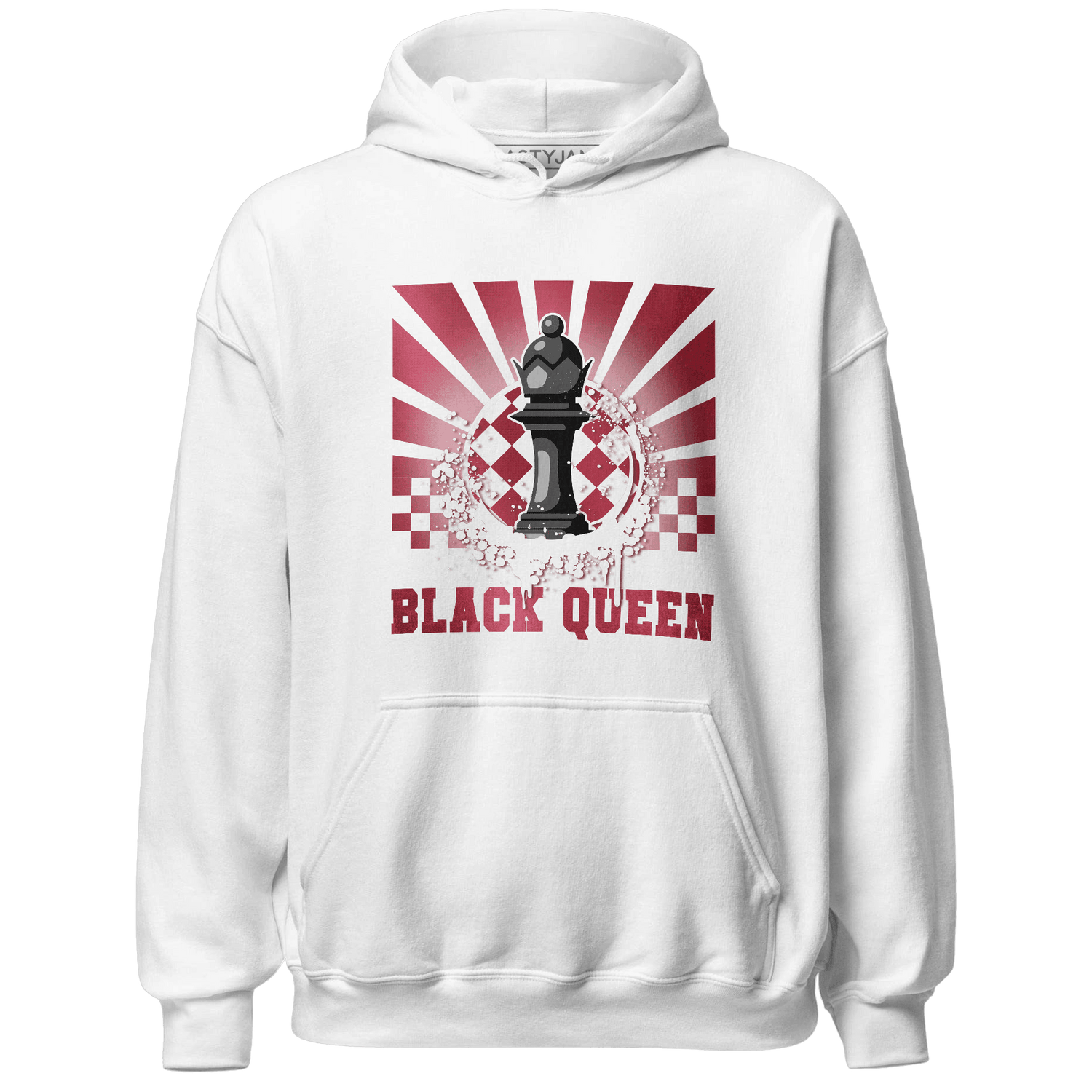 High 85 Metallic Burgundy 1s Hoodie Match Black Queen Collection - NastyJamz