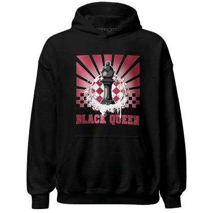 High 85 Metallic Burgundy 1s Hoodie Match Black Queen Collection - NastyJamz
