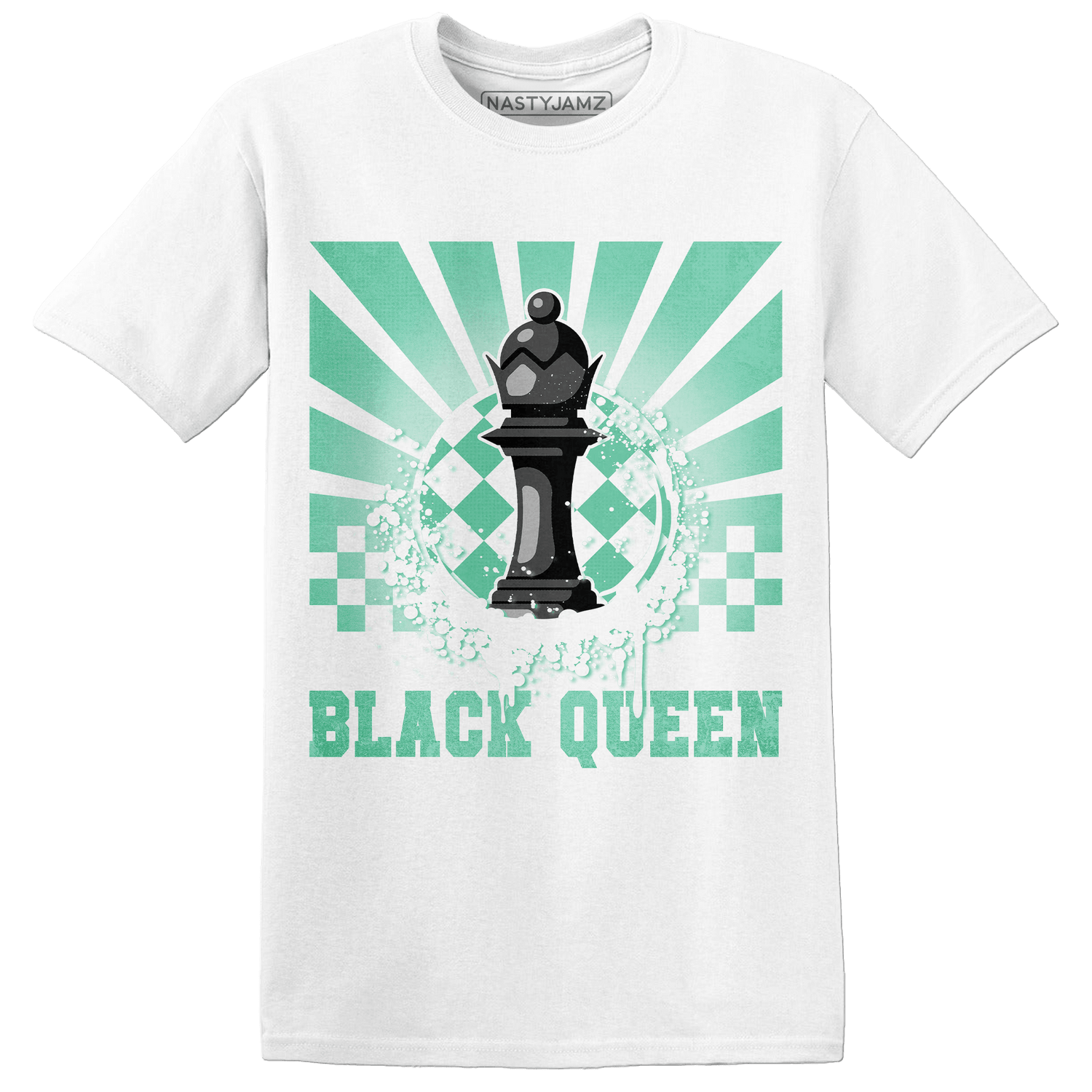 High OG Green Glow 1s T Shirt Match Black Queen Collection - NastyJamz