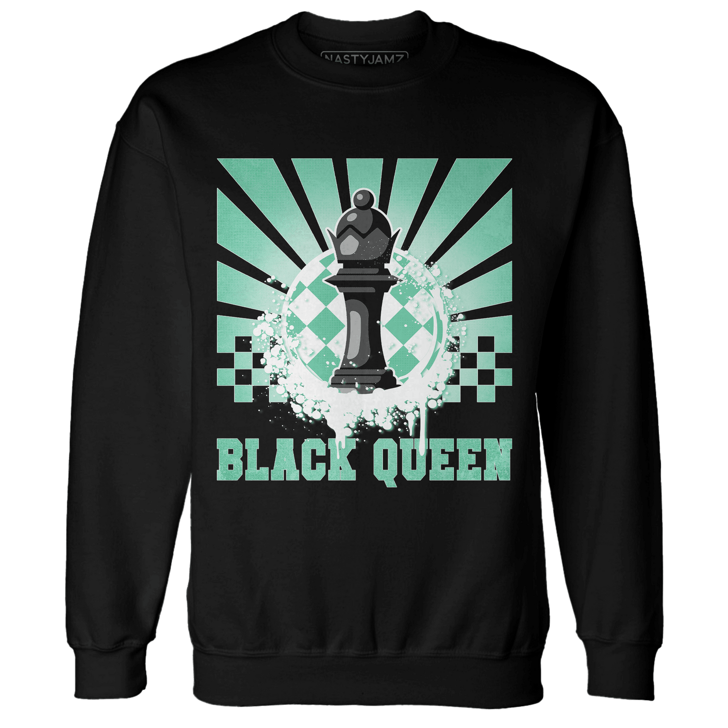 High OG Green Glow 1s Sweatshirt Match Black Queen Collection - NastyJamz