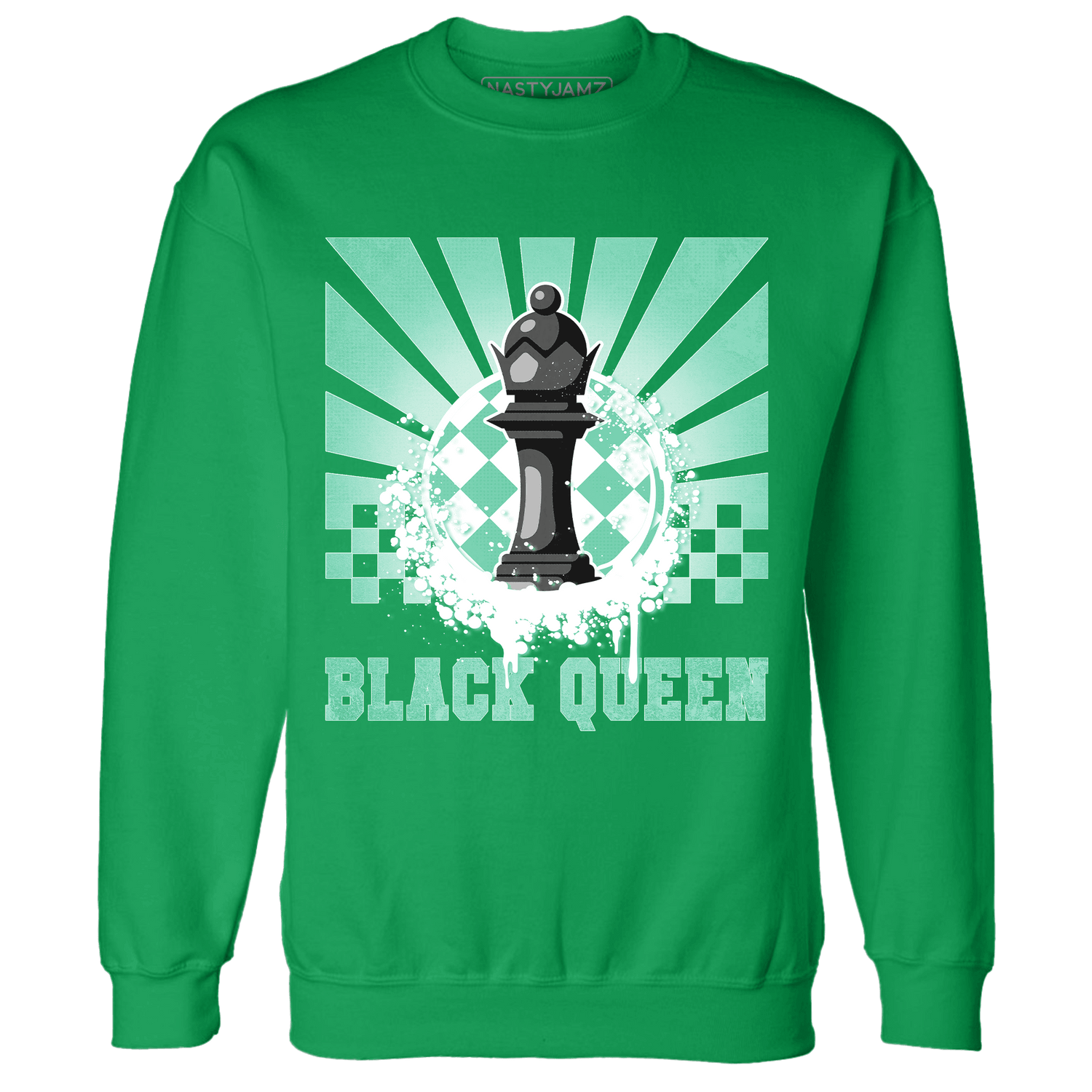 High OG Green Glow 1s Sweatshirt Match Black Queen Collection - NastyJamz