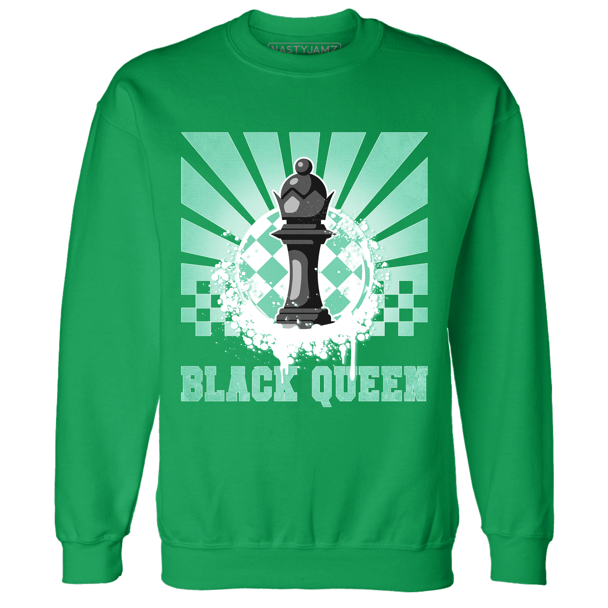 High OG Green Glow 1s Sweatshirt Match Black Queen Collection - NastyJamz