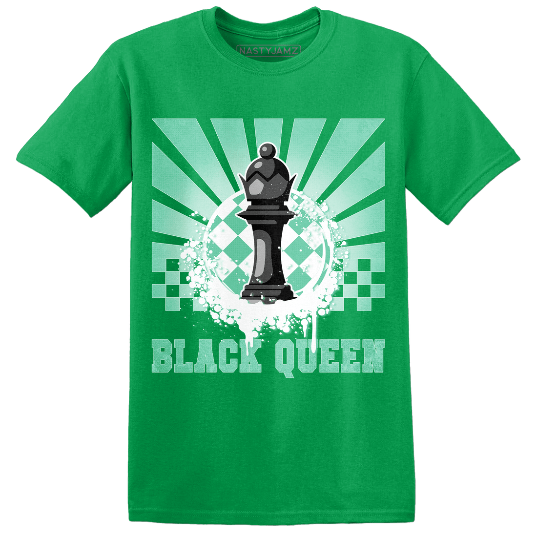 High OG Green Glow 1s T Shirt Match Black Queen Collection - NastyJamz