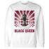 High White Team Red 1s Sweatshirt Match Black Queen Collection - NastyJamz