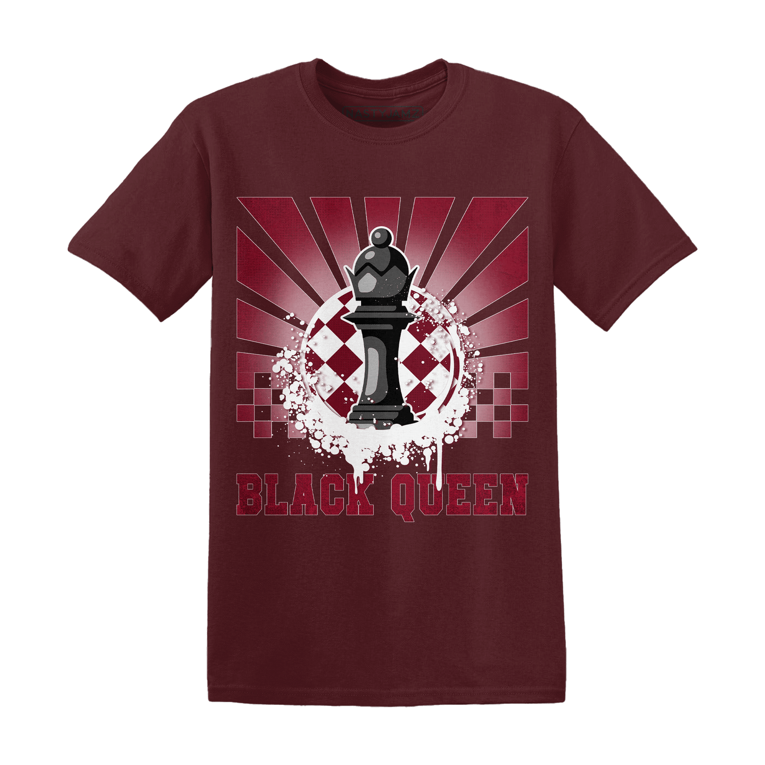 High White Team Red 1s T Shirt Match Black Queen Collection - NastyJamz