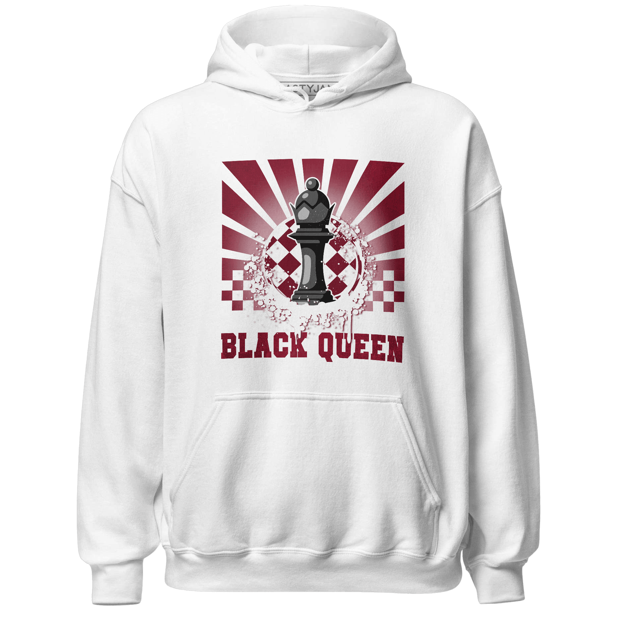High White Team Red 1s Hoodie Match Black Queen Collection - NastyJamz