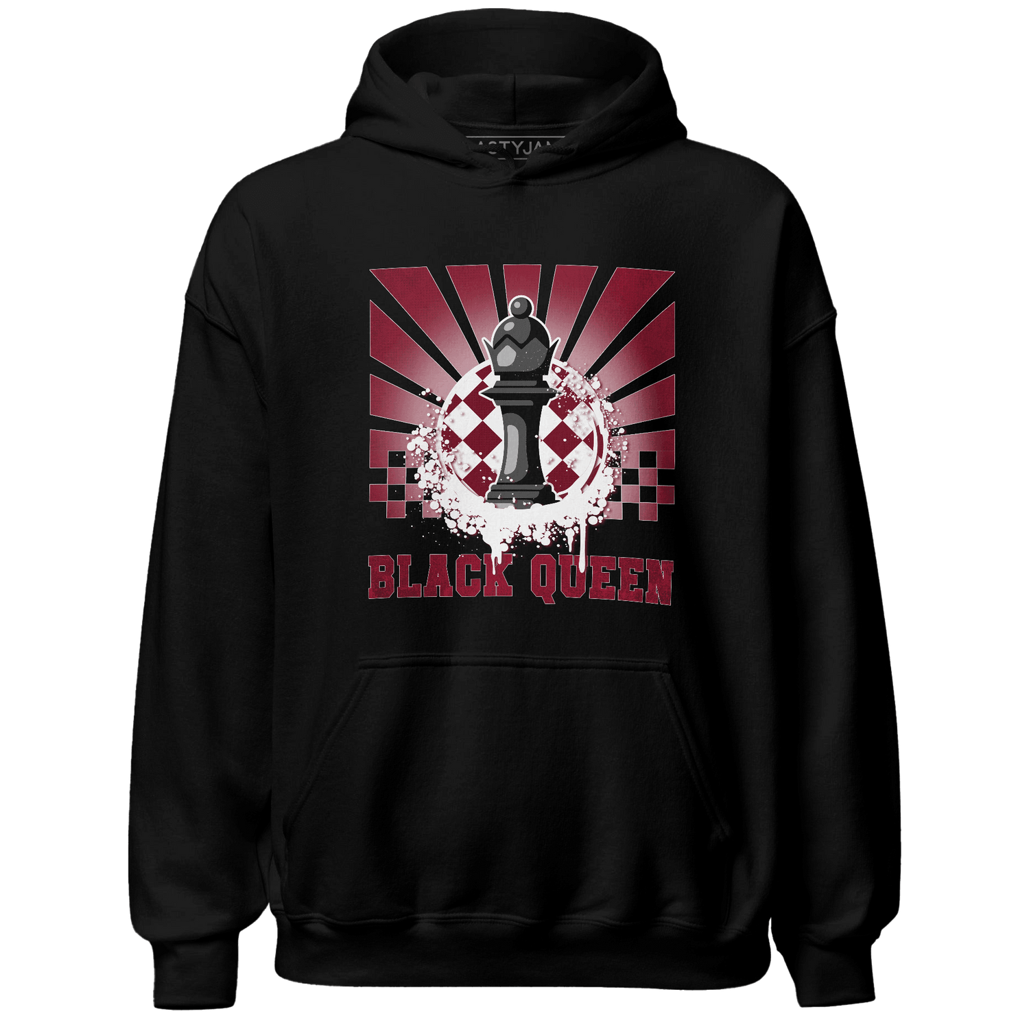 High White Team Red 1s Hoodie Match Black Queen Collection - NastyJamz