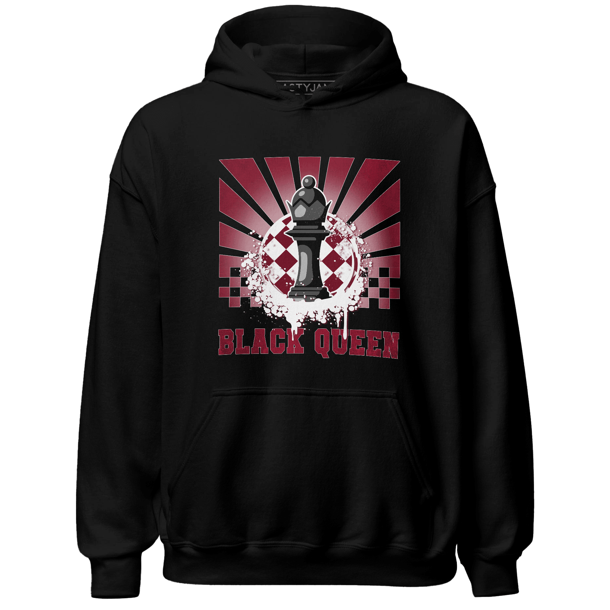 High White Team Red 1s Hoodie Match Black Queen Collection - NastyJamz