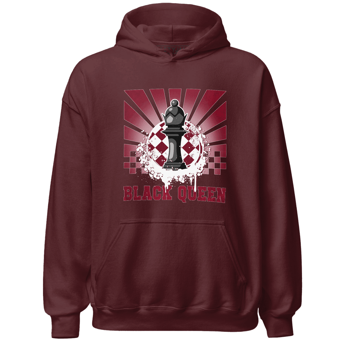 High White Team Red 1s Hoodie Match Black Queen Collection - NastyJamz