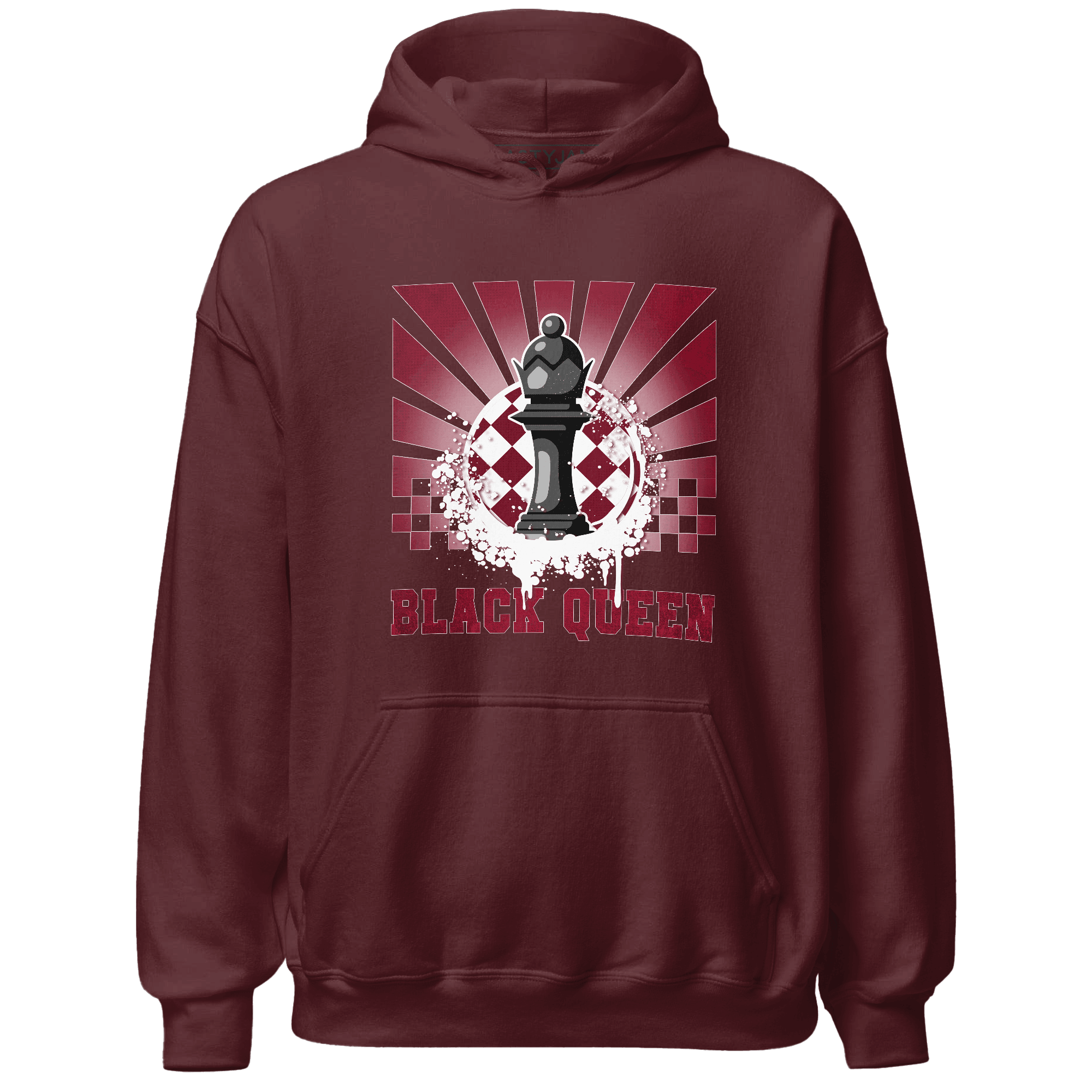 High White Team Red 1s Hoodie Match Black Queen Collection - NastyJamz
