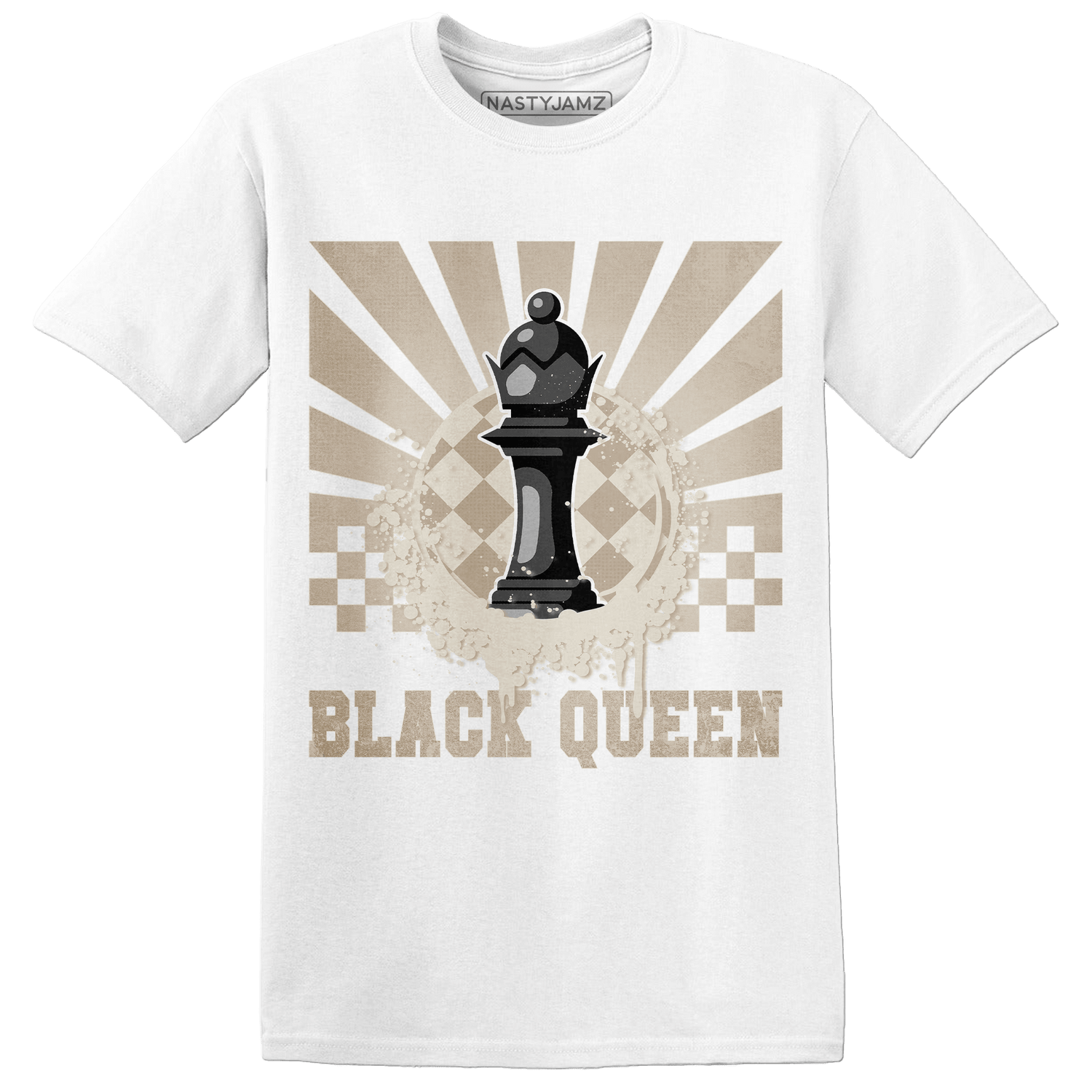 Latte 1s T Shirt Match Black Queen Collection - NastyJamz