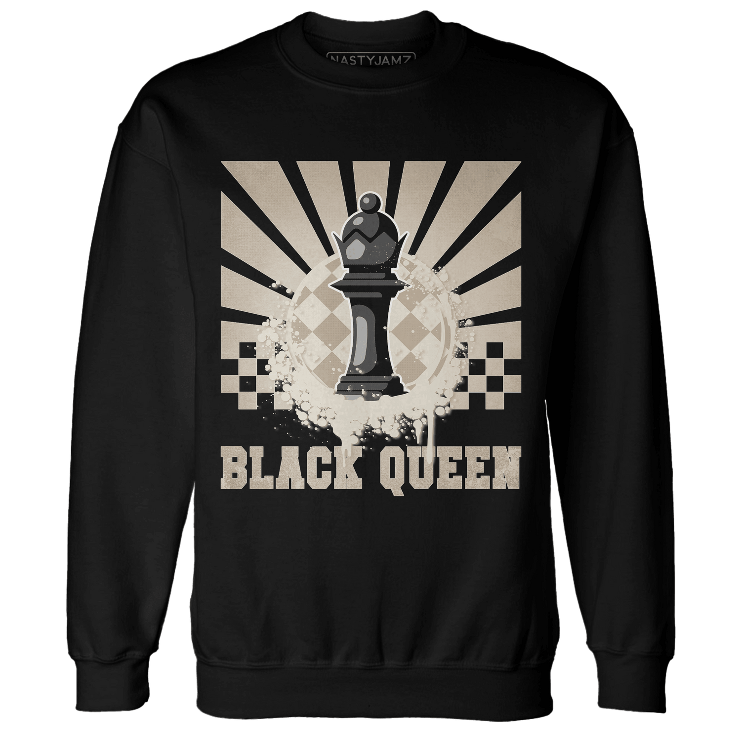 Latte 1s Sweatshirt Match Black Queen Collection - NastyJamz