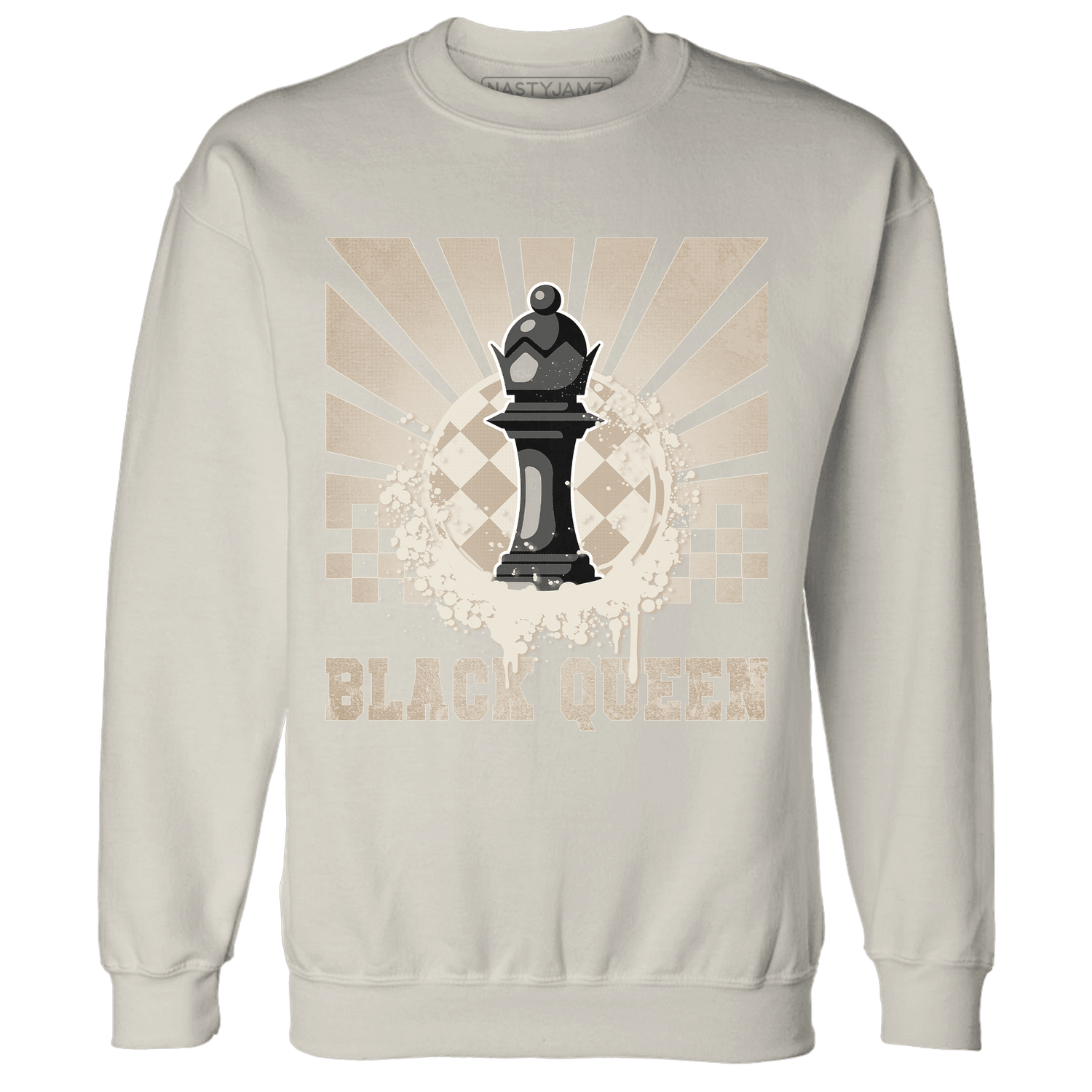 Latte 1s Sweatshirt Match Black Queen Collection - NastyJamz