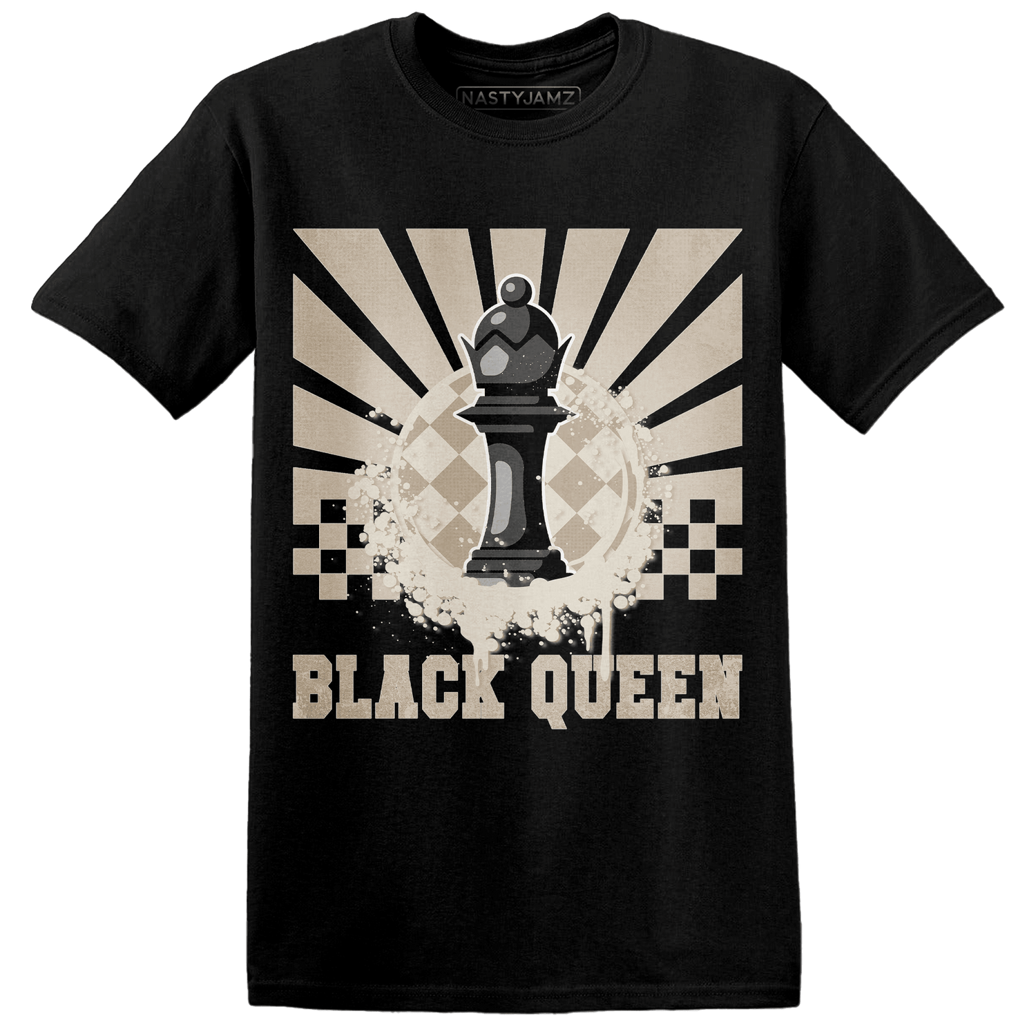 Latte 1s T Shirt Match Black Queen Collection - NastyJamz