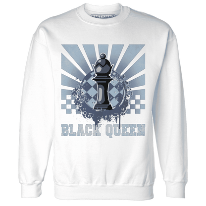 Mid Diffused Blue Grey 1s Sweatshirt Match Black Queen Collection - NastyJamz