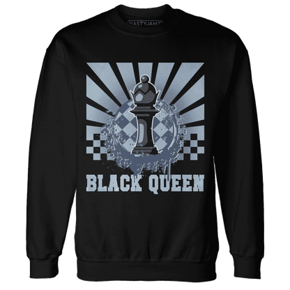 Mid Diffused Blue Grey 1s Sweatshirt Match Black Queen Collection - NastyJamz