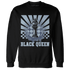 Mid Diffused Blue Grey 1s Sweatshirt Match Black Queen Collection - NastyJamz