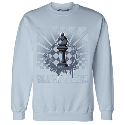 Mid Diffused Blue Grey 1s Sweatshirt Match Black Queen Collection - NastyJamz