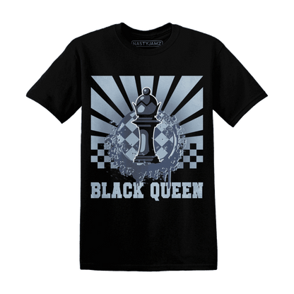 Mid Diffused Blue Grey 1s T Shirt Match Black Queen Collection - NastyJamz